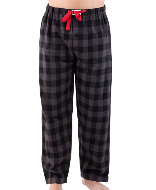 lazy one Grey Plaid Men's Flannel PJ Pant