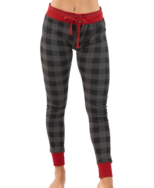 lazy one Grey Plaid Women's PJ Legging