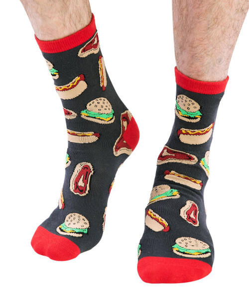 Lazy One Grillin' Meat Crew Sock
