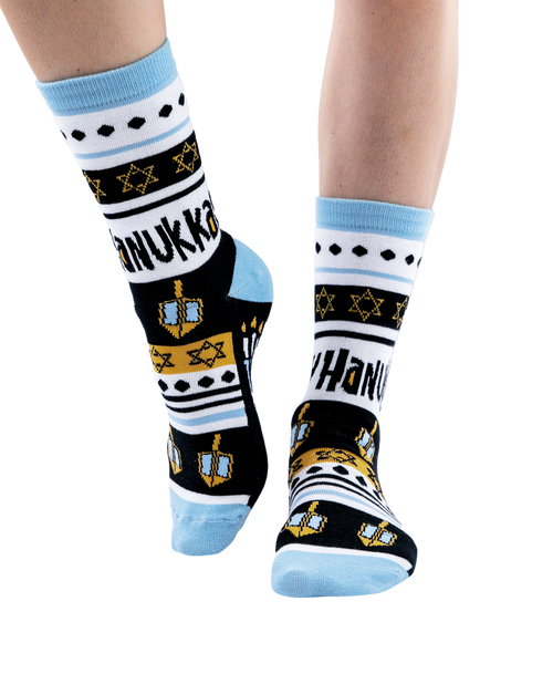 lazy one Hanukkah Crew Sock