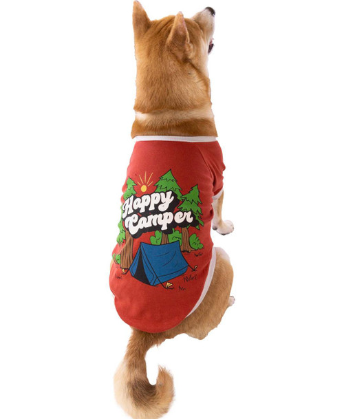 lazy one Happy Camper Dog Shirt