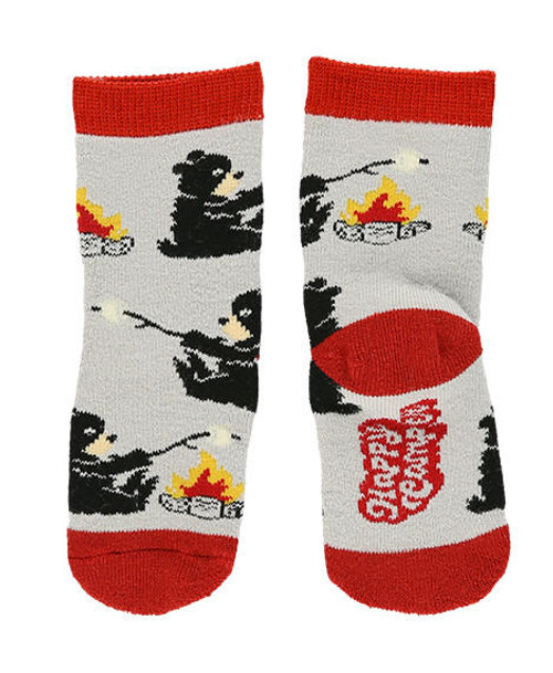 lazy one Happy Camper Grey Infant Sock