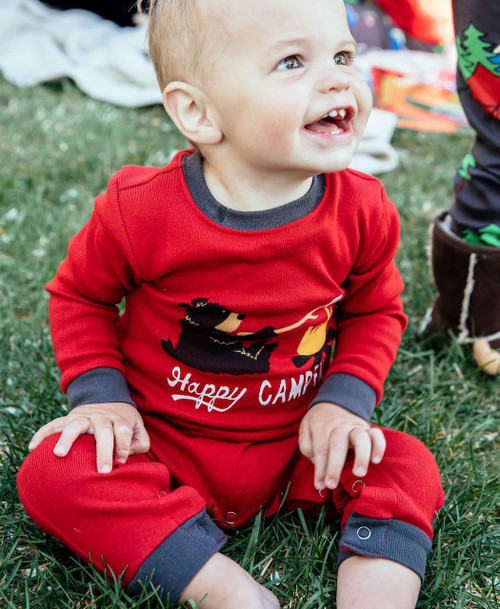 Lazy One Happy Camper | Infant Union Suit