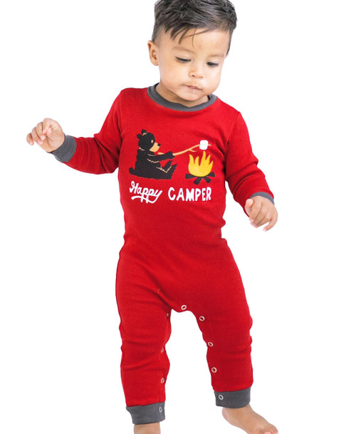 lazy one Happy Camper | Infant Union Suit