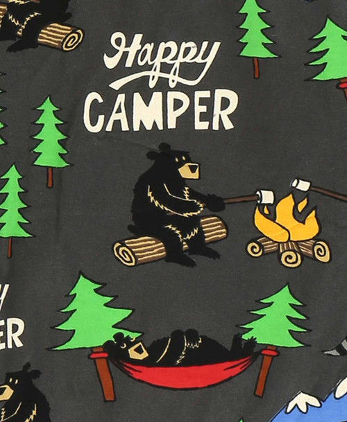Lazy One Happy Camper Men's Pajama Shorts
