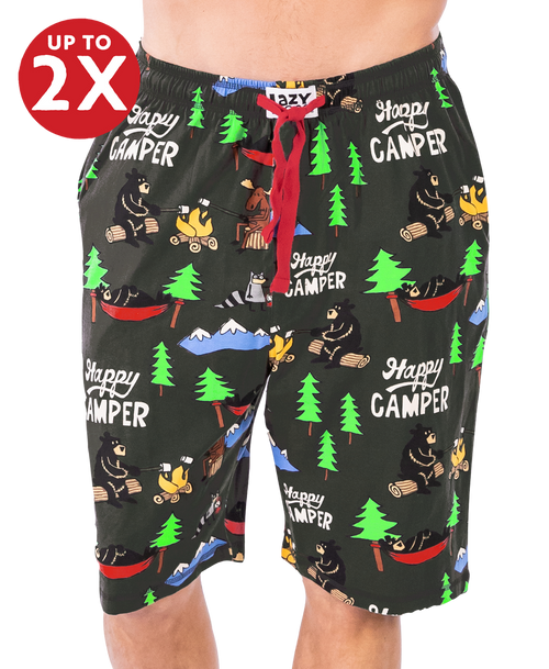 lazy one Happy Camper Men's Pajama Shorts