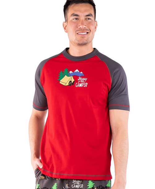 lazy one Happy Camper Men's PJ Tee