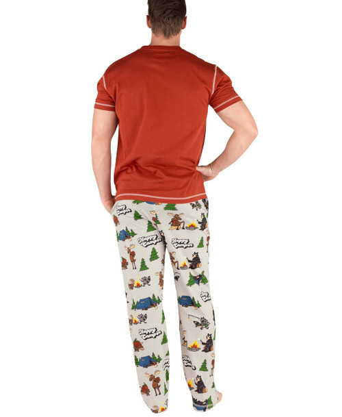 Lazy One Happy Camper Men's Red PJ Set