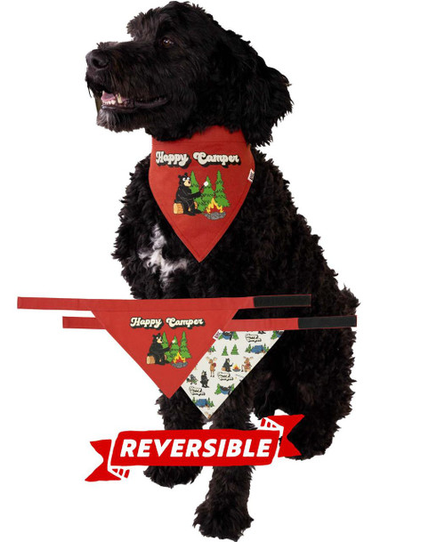 lazy one Happy Camper Red Dog Bandana