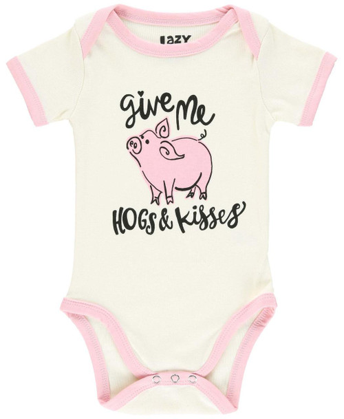 Lazy One Hogs & Kisses Infant Pig Creeper Onesie