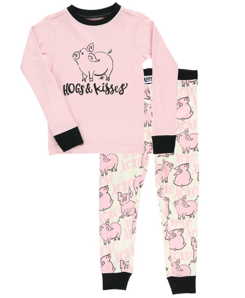 Lazy One Hogs & Kisses Kid's Long Sleeve PJ's