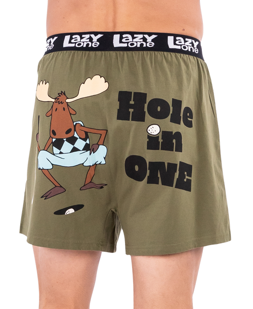 lazy one Hole In One Men's Funny Boxers