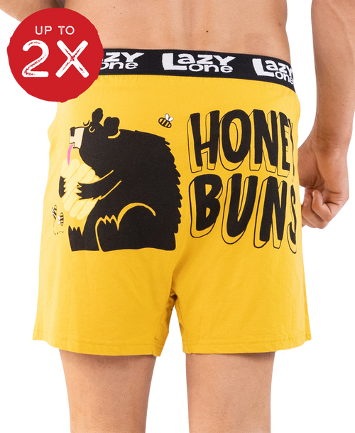 lazy one Honey Buns Men's Bear Funny Boxer