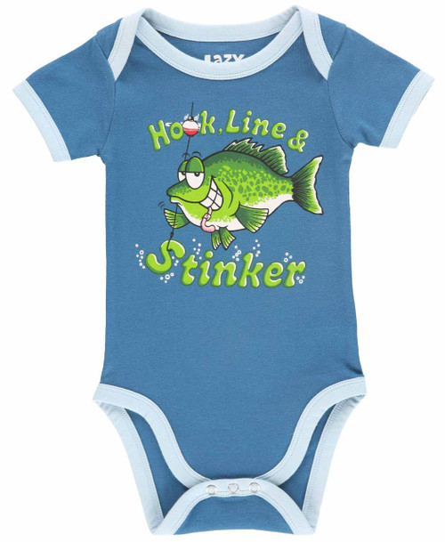 lazy one Hook Line & Stinker Creeper Onesie