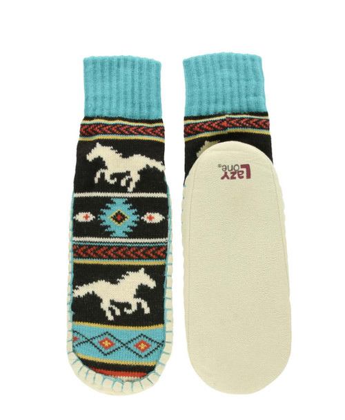 lazy one Horse Fair Isle Short Mukluk Slipper