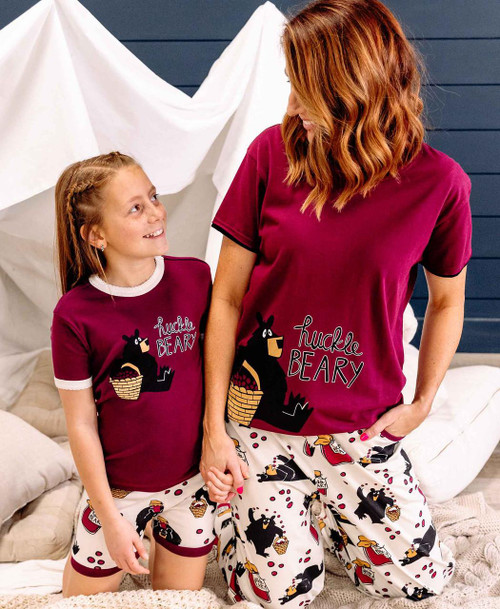 Lazy One Hucklebeary Kid's PJ Short Set