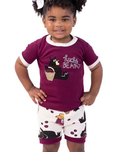 lazy one Hucklebeary Kid's PJ Short Set