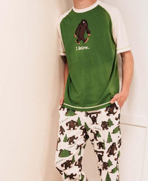 Lazy One I Believe Bigfoot Men's PJ Set