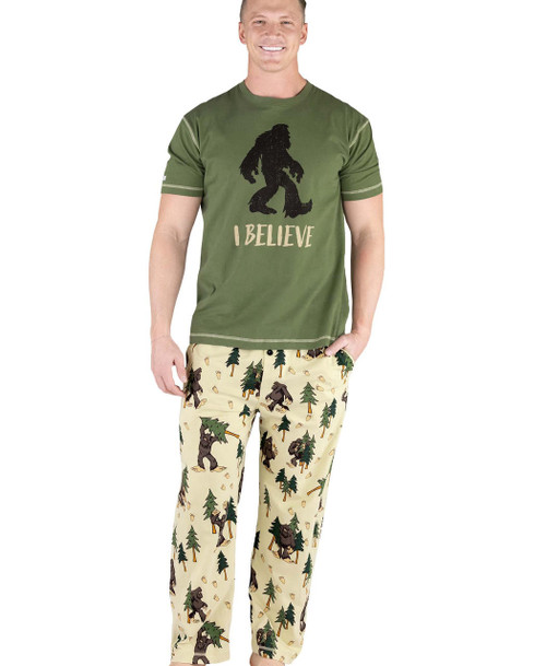 lazy one I Believe Squatch Men's PJ Set