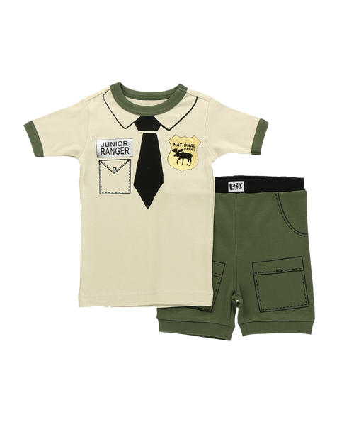 Lazy One Junior Ranger Kid's PJ Short Set