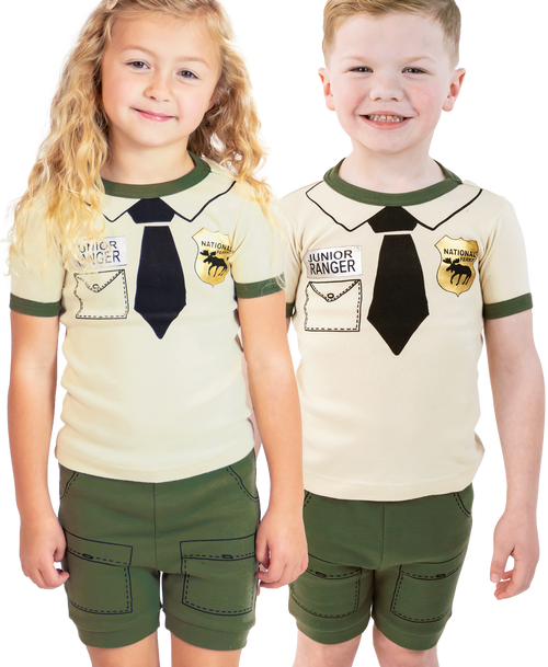 lazy one Junior Ranger Kid's PJ Short Set
