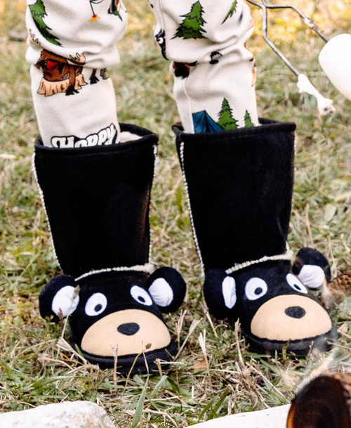 Lazy One Kid's Bear Slipper Boots