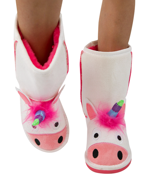 Lazy One Kid's Unicorn Slipper Boots