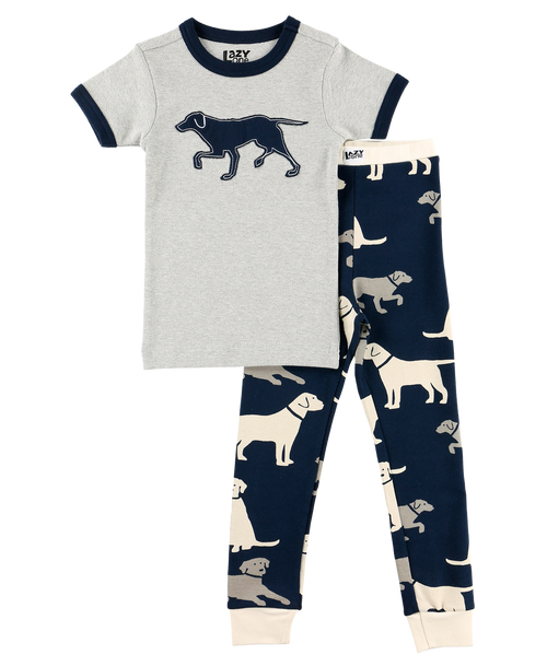 Lazy One Lab Kid's Short Sleeve PJ's