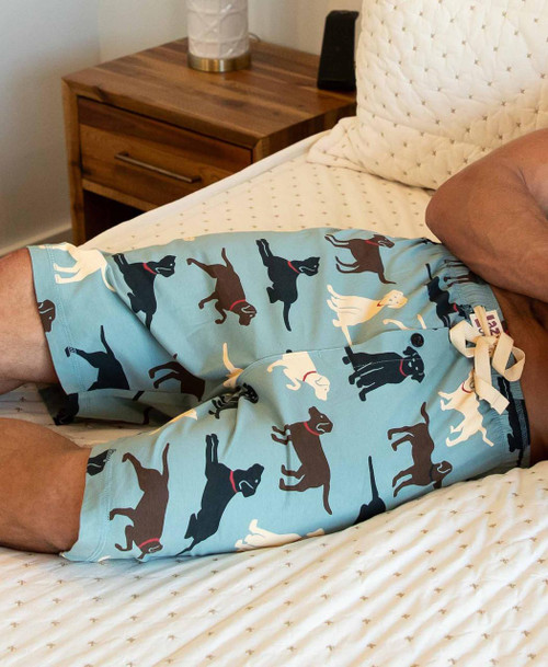 Lazy One Labs Men's Dog Pajama Shorts