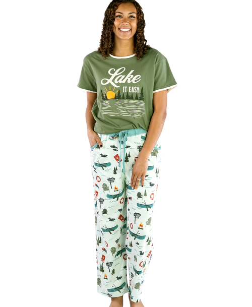 lazy one Lake It Easy Women's Regular Fit PJ Set