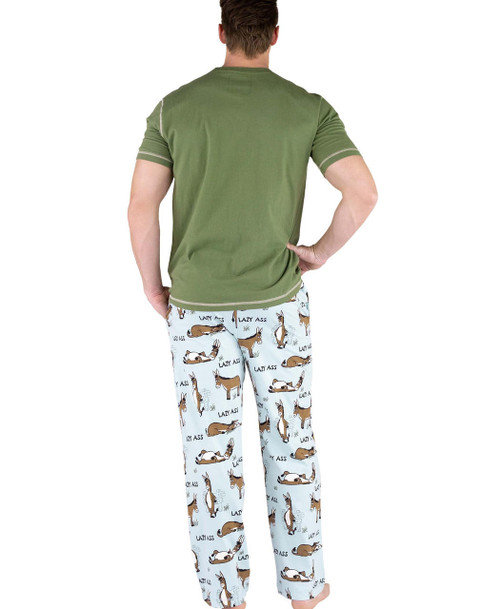 Lazy One Lazy Ass Blue Men's Donkey PJ Set