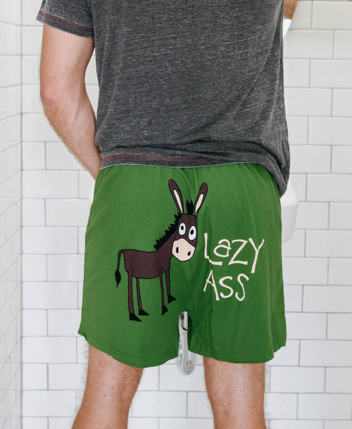 Lazy One Lazy Ass Men's Donkey Funny Boxer