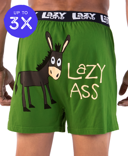 lazy one Lazy Ass Men's Donkey Funny Boxer