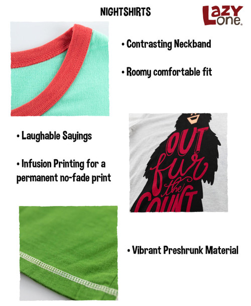 Lazy One Leaf Me Alone Women's V-Neck Nightshirt