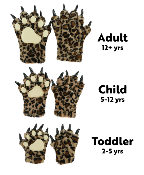 Lazy One Leopard Kid And Adult Paw Mitt