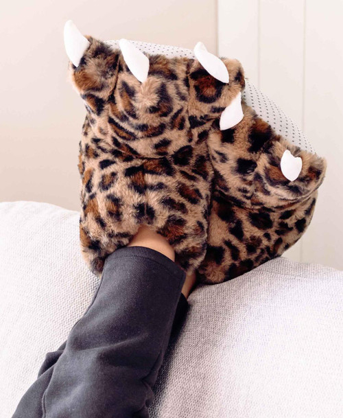 Lazy One Leopard Kid And Adult Paw Slipper