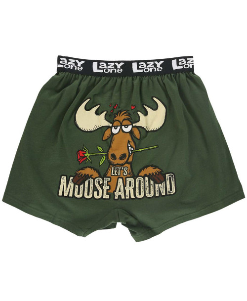Lazy One Let's Moose Around Men's Funny Boxer