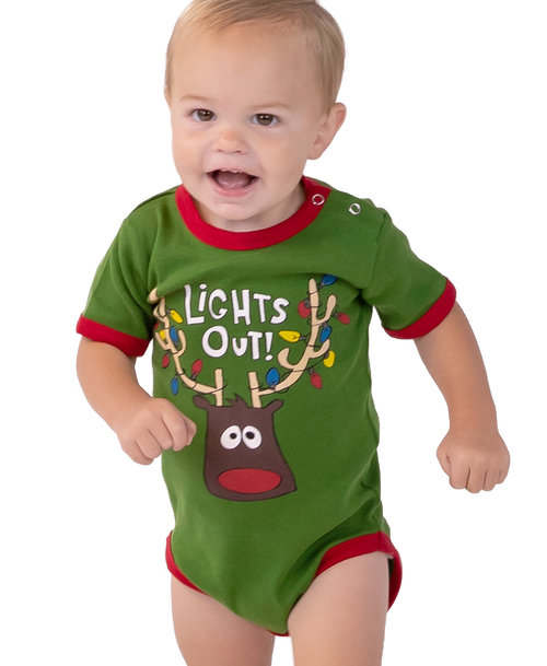 lazy one Lights Out Infant Creeper Onesie