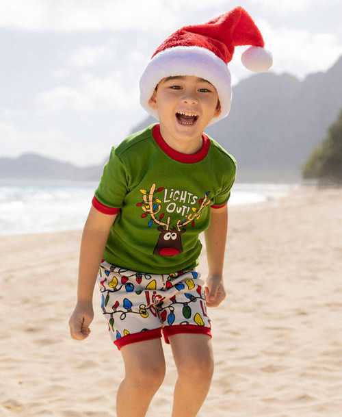 Lazy One Lights Out Kid's PJ Short Set