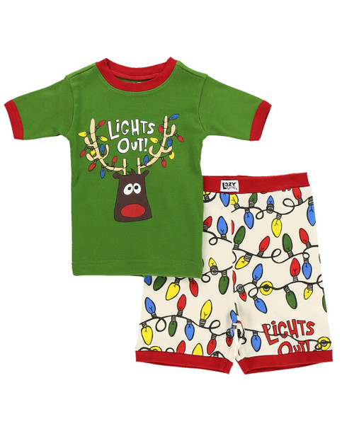 Lazy One Lights Out Kid's PJ Short Set