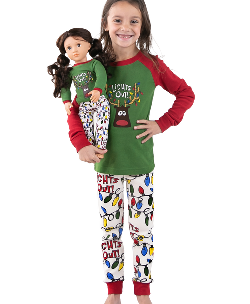 lazy one Lights Out Matching Kid & Doll Set