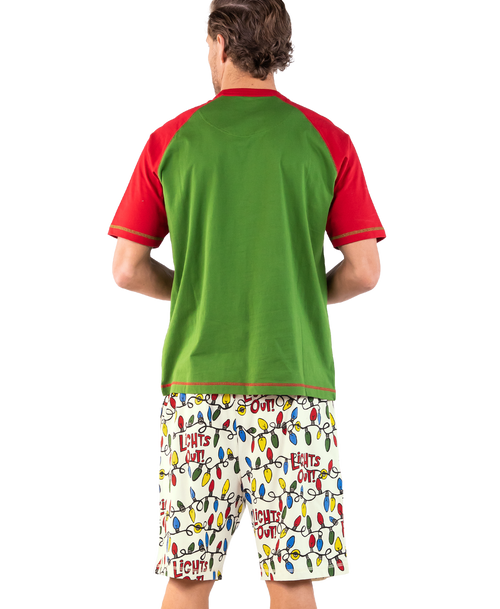 Lazy One Lights Out Men's Pajama Short Set