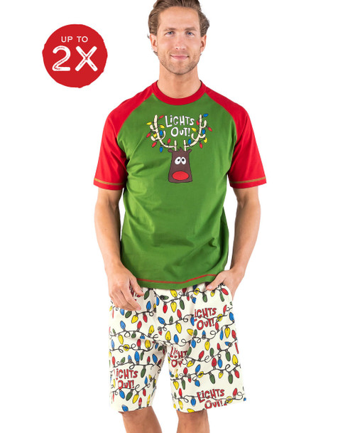 lazy one Lights Out Men's Pajama Short Set