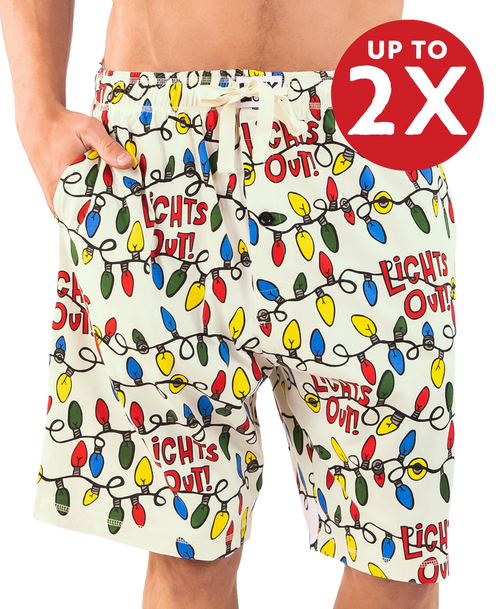 lazy one Lights Out Men's Pajama Shorts