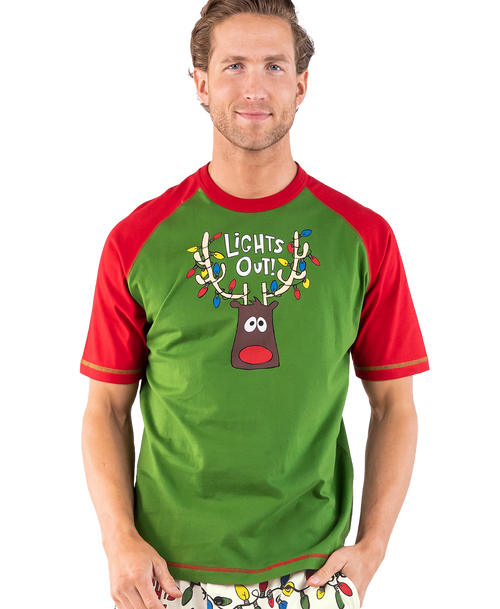 lazy one Lights Out Men's PJ Tee