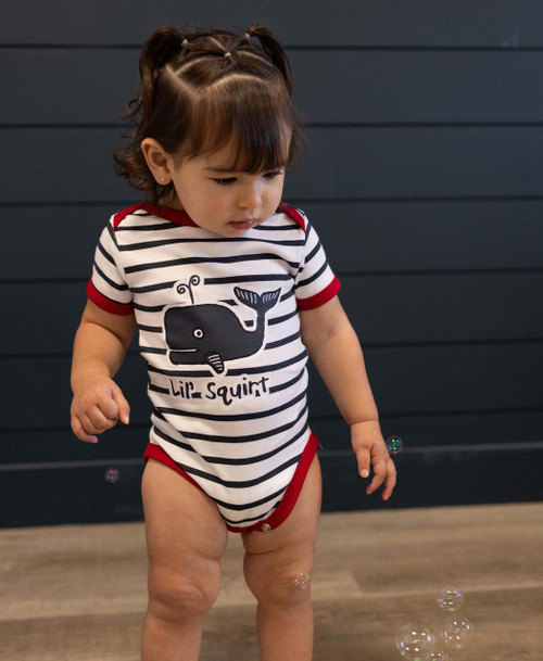 Lazy One Lil' Squirt Whale Infant Creeper Onesie