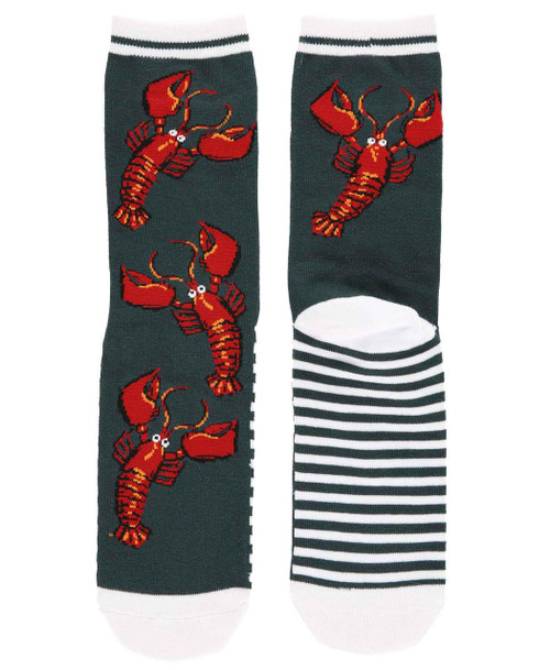 lazy one Lobster Stripe Crew Sock