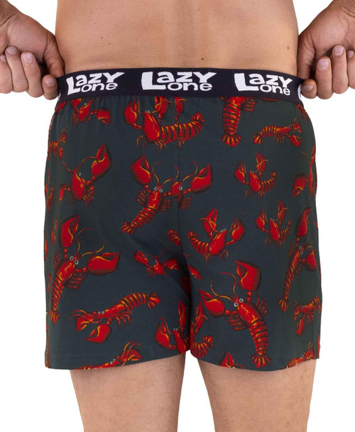 Lazy One Lobsters Men's Funny Boxer