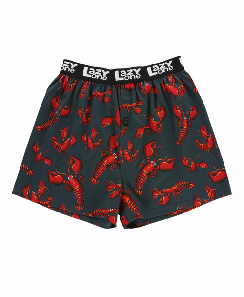 Lazy One Lobsters Men's Funny Boxer