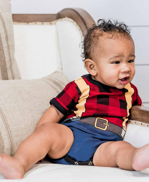 Lazy One Lumberjack Infant Creeper Onesie